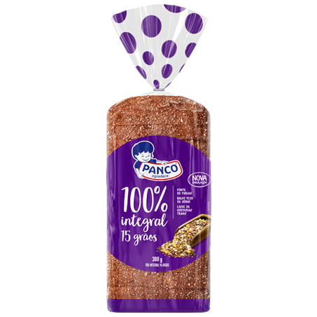 Pao Panco Integral 380g Vida 100% 15 Graos