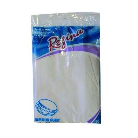 SACO PAPEL HAMBURGUER 10CMX11CM REGINA C/50