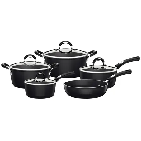JOGO TRAMONTINA PANELA MONACO PRETO 5PC