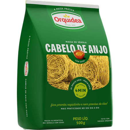 Massa orquídea cabelo anjo com ovos 500g