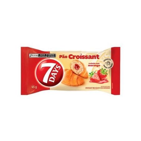 Pão croissant morango 7days 45g