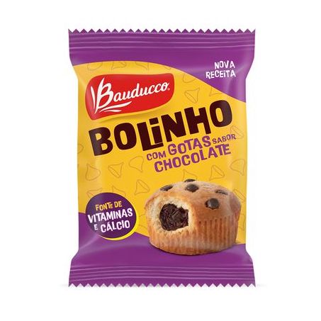 Bolo de Baunilha com recheio de chocolate bauduco 40g