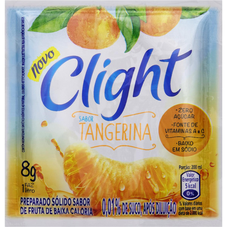 Refresco em Pó Clight 8g - Zero Açúcar - Tangerina