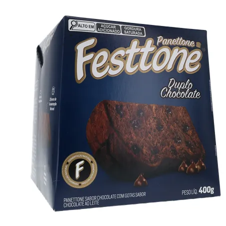 Panettone Duplo Chocolate Festtone 400G 360-34