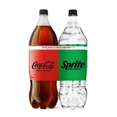 Kit refrigerante coca cola zero pet 2l + sprite zero 2l und