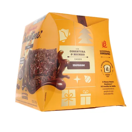 Panettone Bauducco Mousse de Chocolate Caixa 450gr 360-24