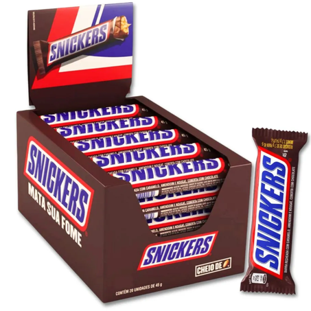 Chocolate barrinha snickers original 45g pcc/20un