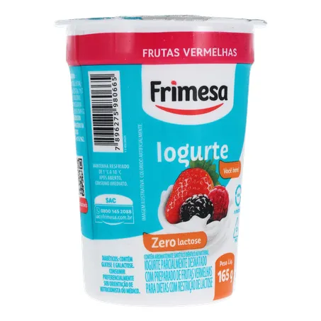 Iogurte Frimesa Zero Lactose Frutas Vermelhas 165g 
  360-14