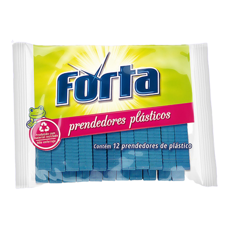 PRENDEDOR DE ROUPA FORTA COM 12 UNIDADES