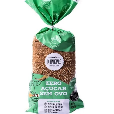 PÃO ZERO GRÃOS S/GLÚTEN E S/LACTOSE 420G - DI MANGIARE