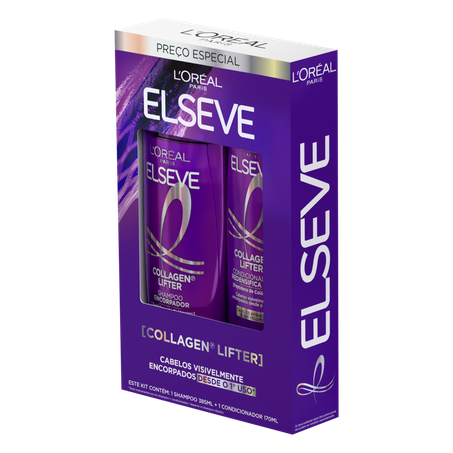 KIT SHAMPOO E CONDICIONADOR ELSEVE COLLAGEN LIFTER 555ML