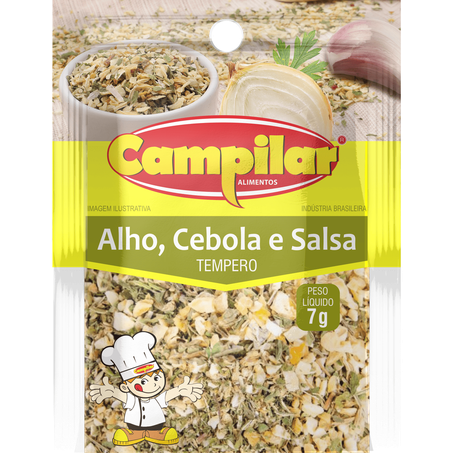TEMPERO ALHO CEBOLA E SALSA CAMPILAR 7G