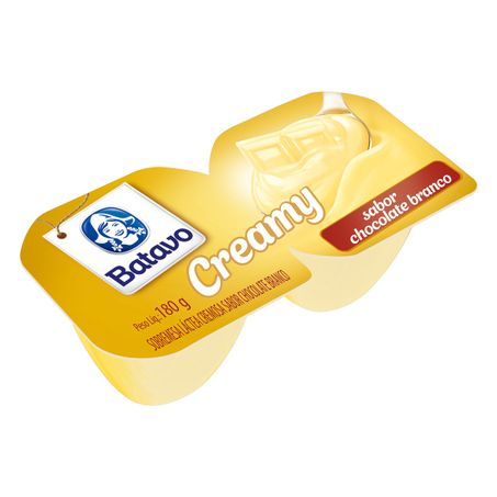 Sobremesa láctea chocolate branco batavo creamy