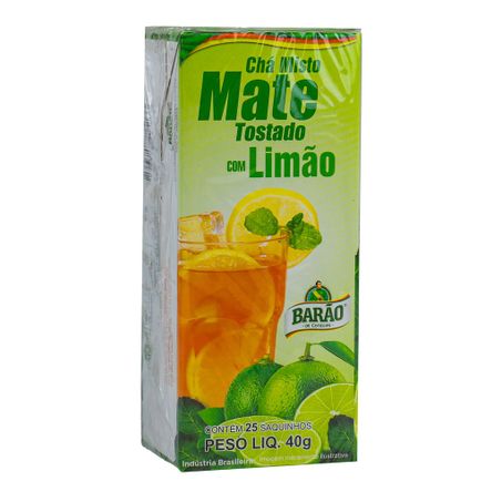 CHA MATE TOSTADO COM LIMAO 40G BARÃO