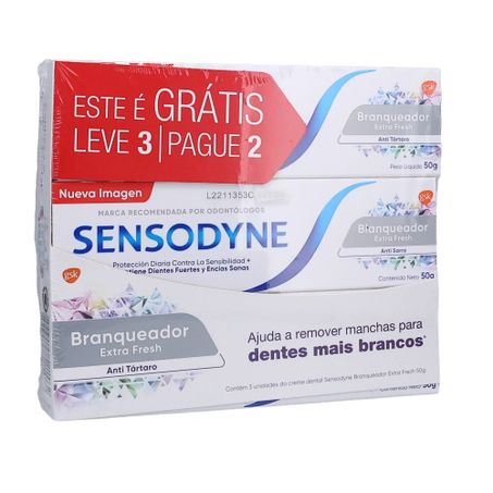 Creme Dental Sensodyne 50g Lv3 Pg2 Branqueador Extra Fresh 360-34