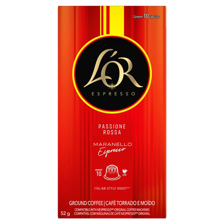 Café em Cápsula Lor Espresso Passione Rossa Maranello 100 Arábica 52G