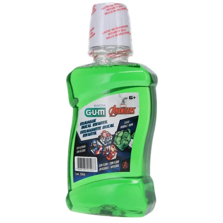 ENXAGUANTE BUCAL SUNSTAR GUM AVENGERS BUBBLE GUM 250ML 360-2