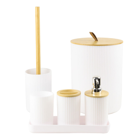 Conjunto Banheiro Mood Nature Branco com 6 Peças
