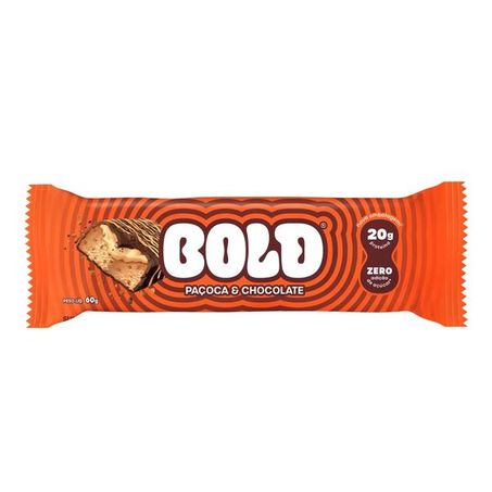 Barra proteina 20g bold 60g pacoca e chocolate