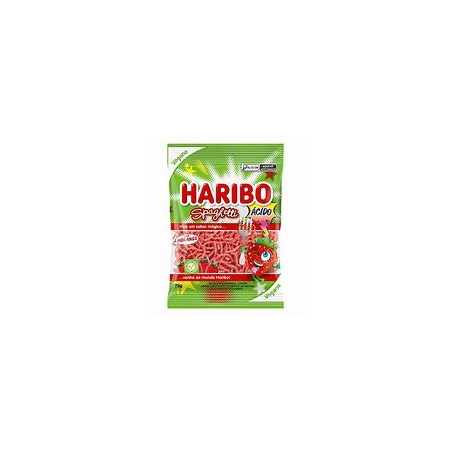 Bala Haribo Gelatina Spaghetti Morango 70G