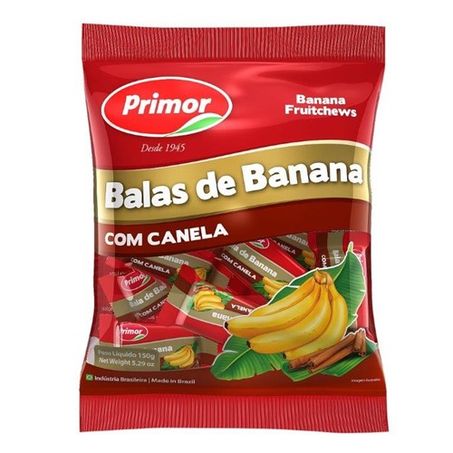 Bala de Banana Primor com Canela 150g