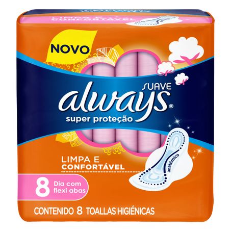 ABSORVENTE COM ABAS SUAVE SUPER PROTEÇÃO ALWAYS