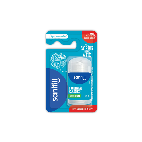 Fio Dental Sanifill Clássico 125M Leve Pague-