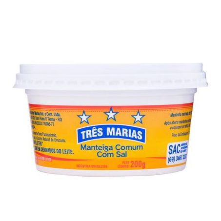 Manteiga Três Marias Com Sal Pote 200g