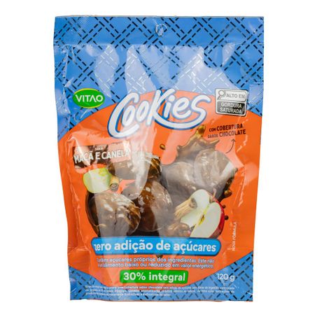 COOKIES ZERO AÇÚCAR MAÇÃ E CANELA 120G