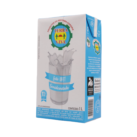 LEITE LONGA VIDA TERRA VIVA SEMIDESNATADO 1L 360-35