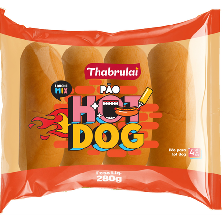 Pão para Hot Dog Thabrulai 280G