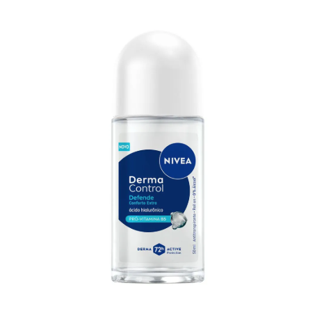 DESOD.NIVEA ROLL-ON 50ML DERMA CONTROL DEFENDE FEM.