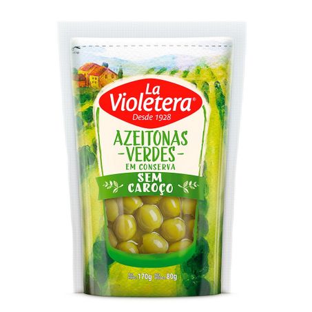 AZEITONA LA VIOLETERA 80G S/ CAROÇO SC