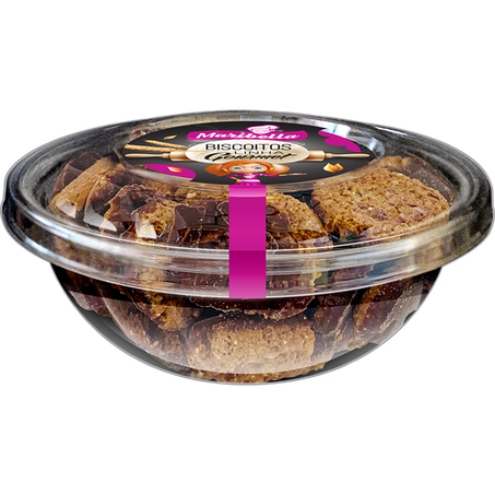 Biscoito linha gourmet amendoim c/chocolate 210g pt.