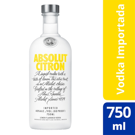 Vodka Absolut Citron Garrafa 750Ml
