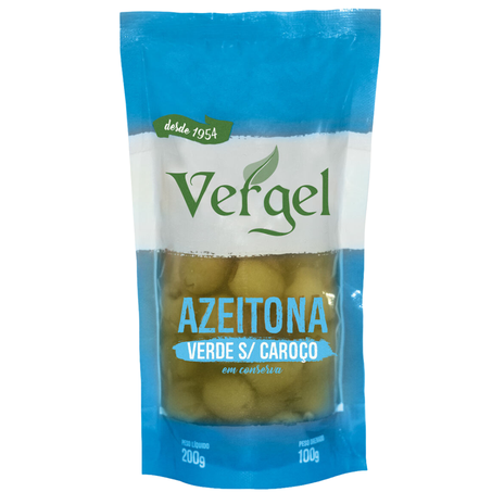 Azeitona vergel 100g sem caroço conserva sache