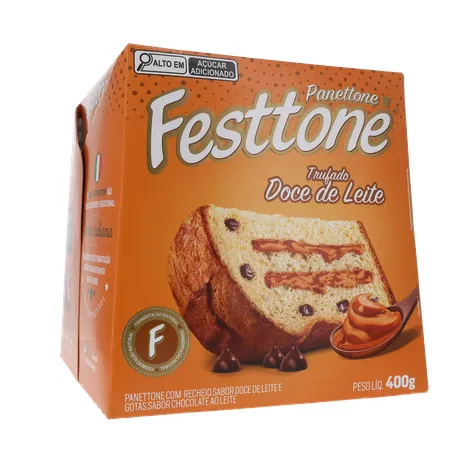 Panettone Festtone Trufado Doce De Leite 400G 360-34