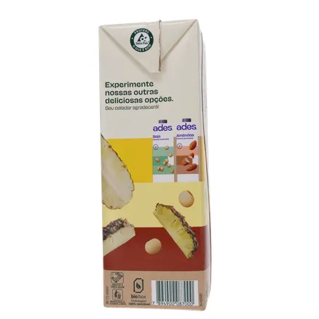 Bebida a Base de Soja Ades Sabor Abacaxi Caixa 1lt 360-10
