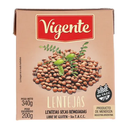 LENTILHA EM CONSERVA IMPORTADO DA ARGENTINA VIGENTE TP 200G