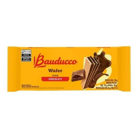 Biscoito Bauducco Wafer Chocolate 70G