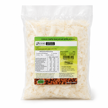 COCO CHIPS SEM AÇÚCAR SEM PELICULA 250G
