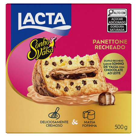 Panettone Lacta Sonho De Valsa Caixa com 500G