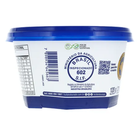 Queijo Burrata de Búfala Búfalo Dourado Pote 270gr 360-24