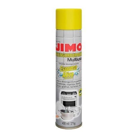 JIMO Desengordurante Limpeza Profunda Multiuso Grelhas Espetos Coifa Etc Sem Soda Cáustica Aerossol 400ml