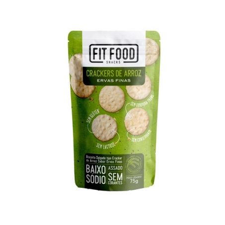 Biscoito Fit Food Crackers Arroz/Ervas Finas 75G