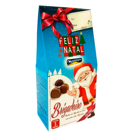 Caixa de Bombom Chocolate Montevergine Natal Brigadeiro 55G