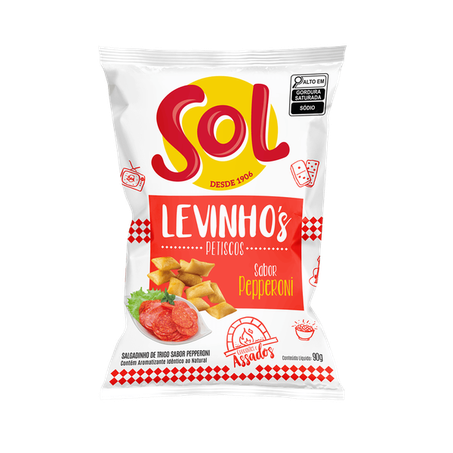 Salgadinho Sol Levinhos Pepperoni 90g