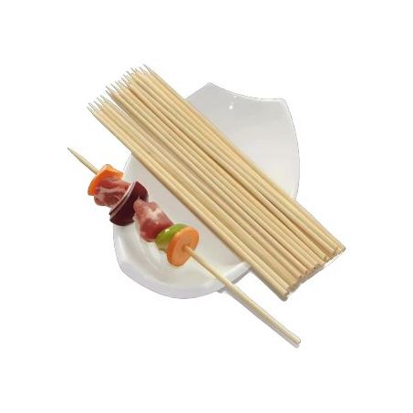 PALITO TIPO ESPETO DE CHURRASCO DE BAMBU 25CM (G) C/50UN