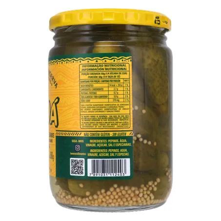 Pepino em Conserva Tauá 300g - Suave - Vidro 360-1