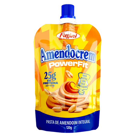 Pasta amendoim integral amendocrem fugini sache 120g